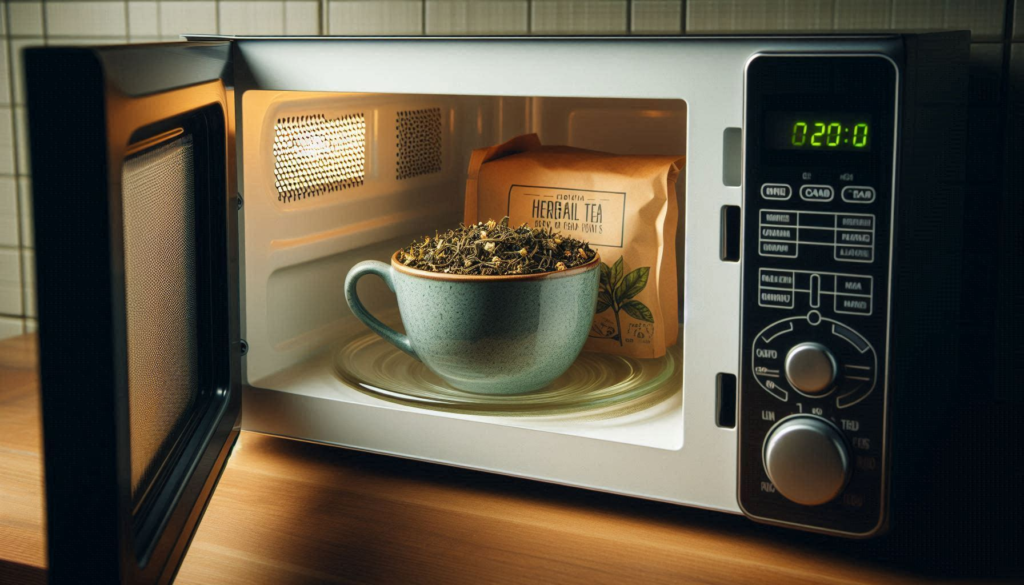 Quickly brew your herbal tea in a microwave-safe mug